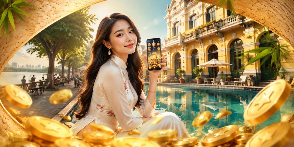 Giao diện ứng dụng casino 3570 trên điện thoại tại Hà Nội với nón lá Việt Nam